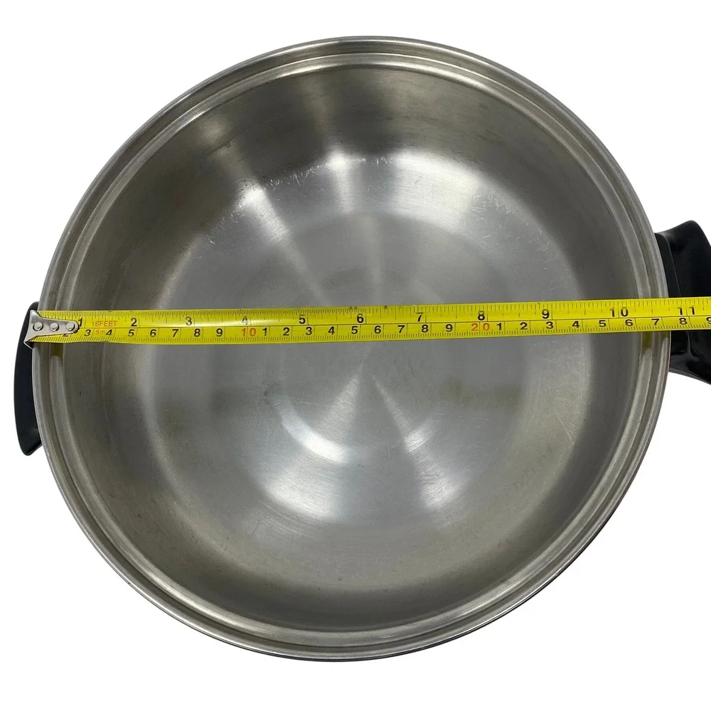 Stainless Steel Replacement Dome Lid Only‎ 10.75in Silver Dual Handle Dutch Oven